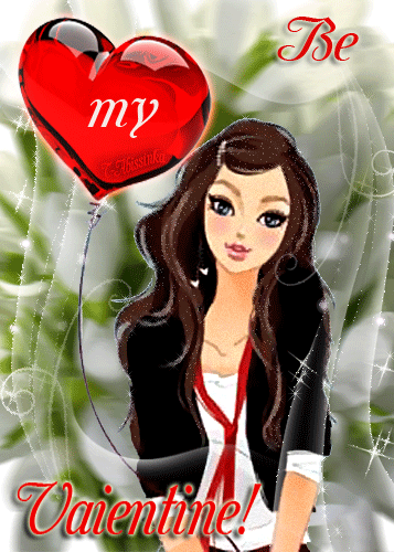 Be My Valentine! (девушка с воздушным шариком)