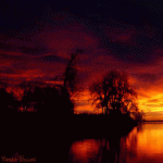 Панорамма - закат на реке