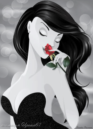 Девушка и роза.