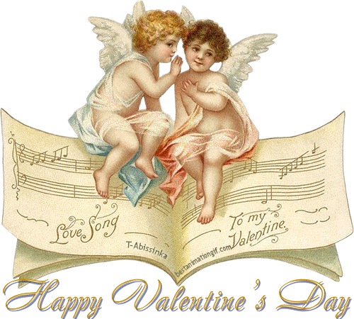 Happy Valentine’s Day! (ангелочки и ноты)
