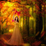 Девушка в осеннем лесу