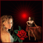 Девушки и красная роза