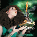 Happy Halloween!(Ведьмочка с волшебной книгой)