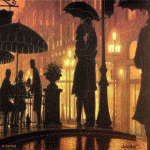 Дождь в ночном городе