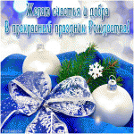 Желаю счастья и добра в прекрасный праздник Рождества!